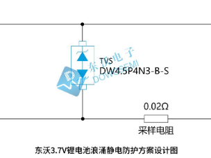 3.7V锂电池浪涌静电防护方案设计和TVS/ESD二极管选型攻略
