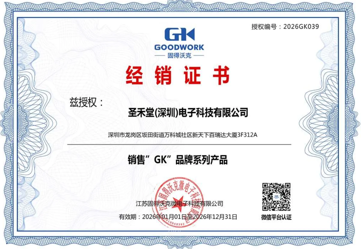 GOODWORK(固得沃克)授权证书
